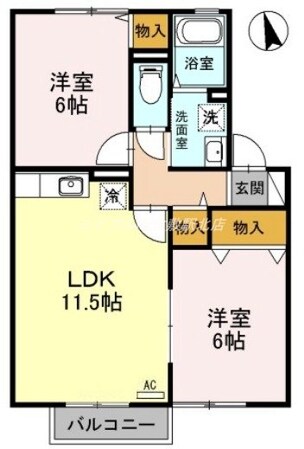 エフロレンス山陽　B棟の物件間取画像